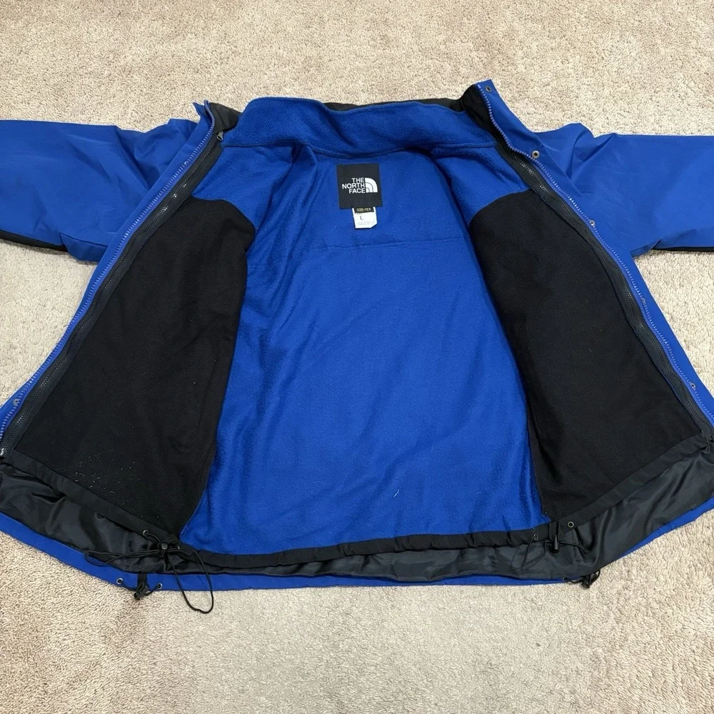 Vintage The North Face GoreTex Mountain Jacket Mens Large Blue Fleece Lined 2in1